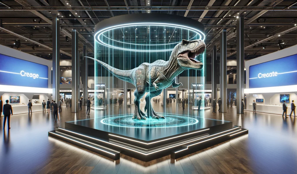 3D Hologramm auf einer Messe