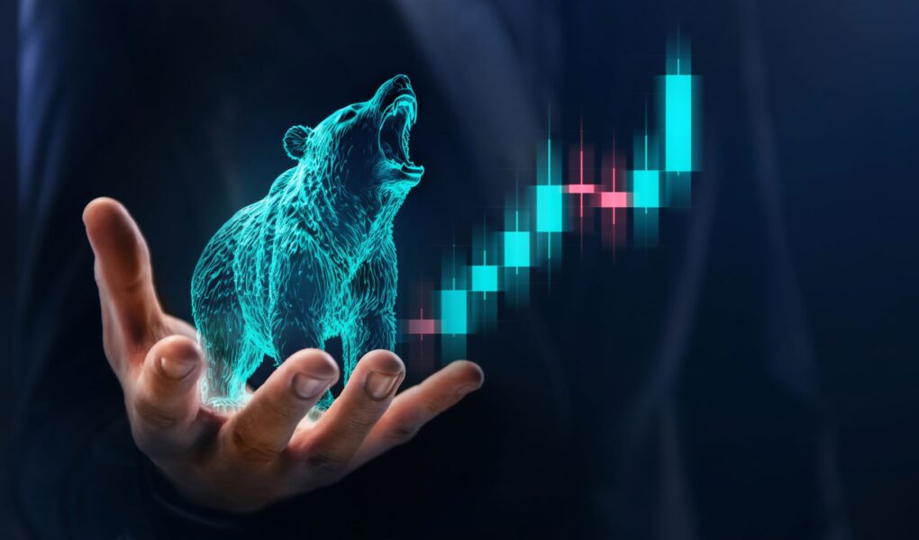 Konzept der Online-Börse. Erträge aus der Zunahme oder Abnahme des Wertes von Vermögenswerten
